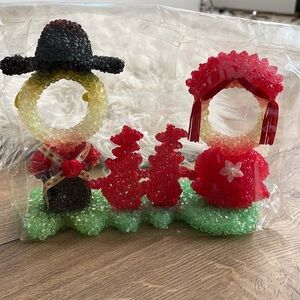 Beaded Double Happiness figurines